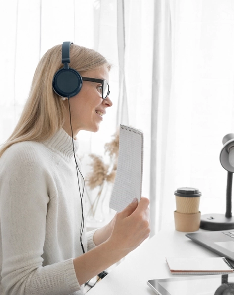 Woman podcast empowerment